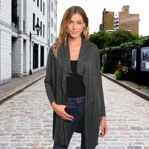 NWT Women’s Open front cardigan charcoal sweater